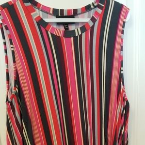 High neck sleeveless swing top